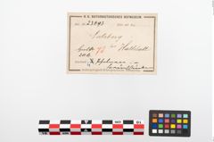 Etiketten zu Bronzehelm (NHMW-PRAE-023893)